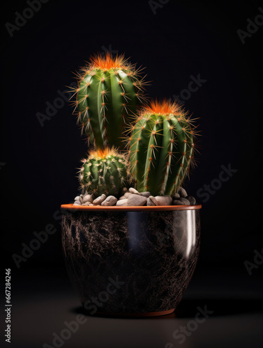 Cactus in a Pot, Studio Shot, Generative AI