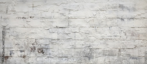 Weathered white brick wall background © Vusal