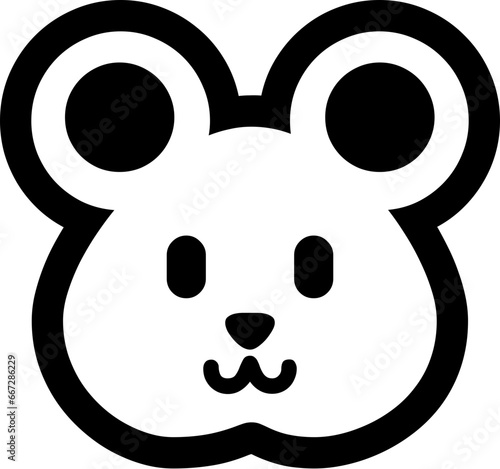 cute chinchilla vector art, cute animal vector art, minimalist animal vector art, cute vector emoji