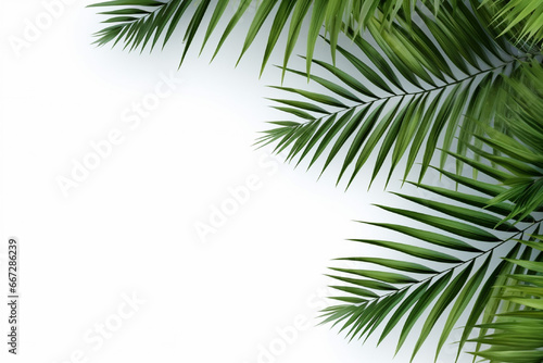 Palm leaf isolated on white background
