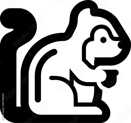 cute squirrel vector art, cute animal vector art, minimalist animal vector art, cute vector emoji