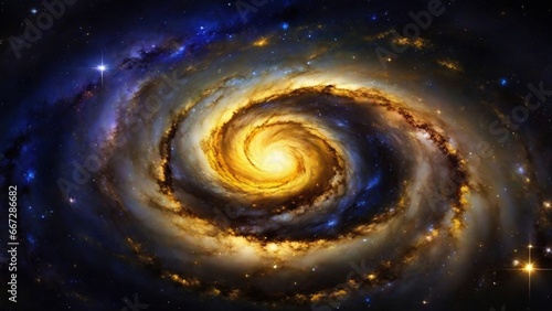 Dark Milky Way Galaxy. Spiral Galaxy. Concept art. Cosmic art. Galactic art. 4K - 8K - 12K TV. Generative AI.