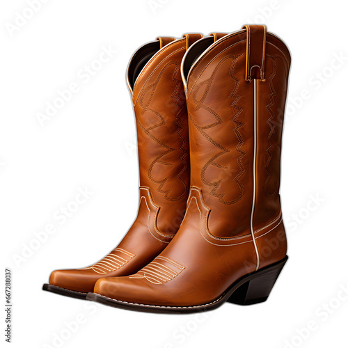 Women's boots isolated on transparent or white background, png