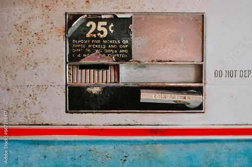 vintage vending machine coin slot