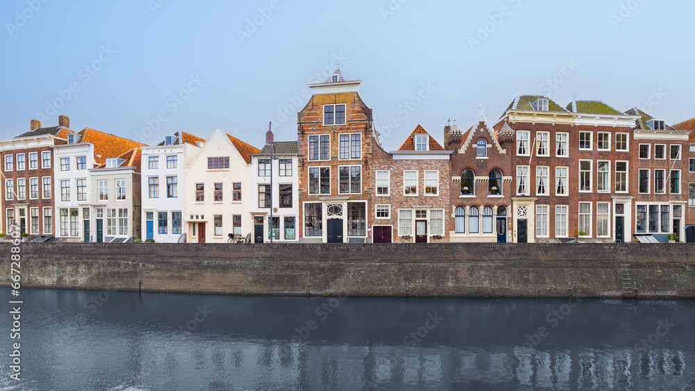 Canal houses in the center of Middelburg.