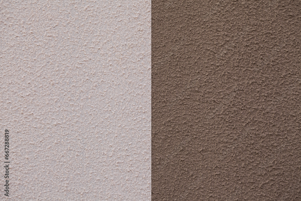 Fototapeta premium Facade textured paint, concrete wall, brown and dusty pink cement background paint with small texture details.