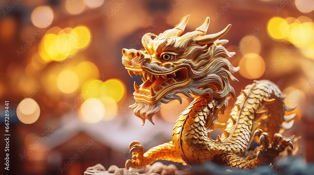 Chinese holiday background with dragon