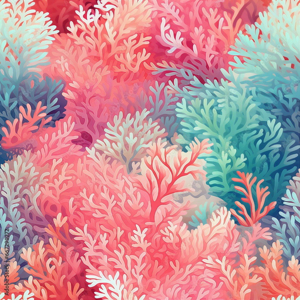 Coral Reef Ombre Delight Pattern