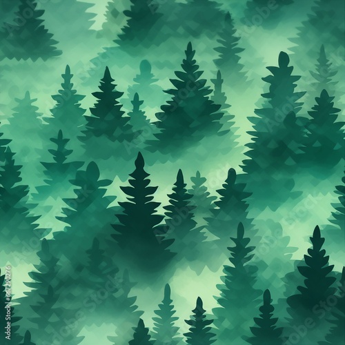 Emerald Forest Ombre Pattern 
