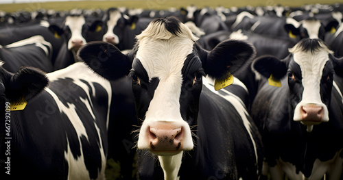 close up of beef cows with labels