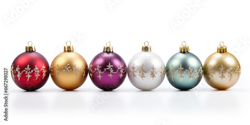 Christmas Holiday Balls isolated on a white background