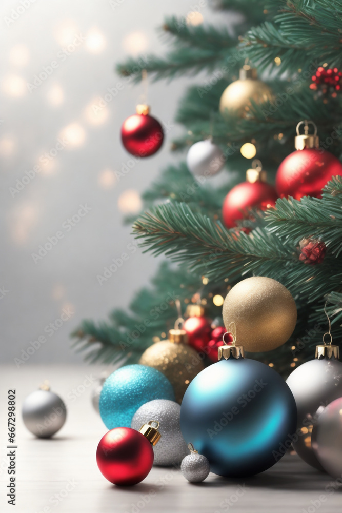 christmas graphics pine branches and decorations