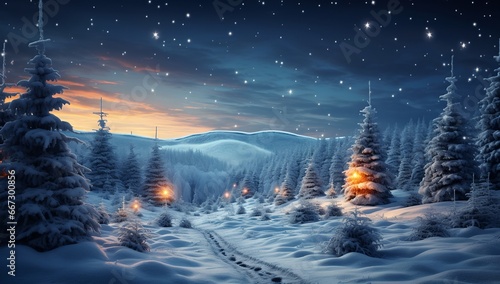 Winter holiday landscape © progressman