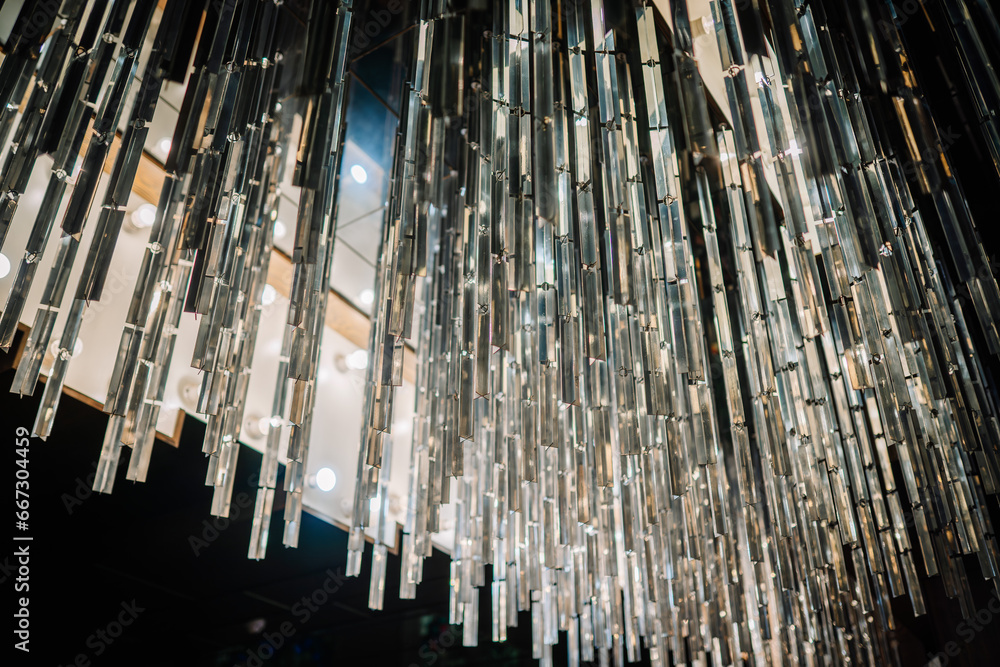 Obraz premium metal rods of different lengths as a background image