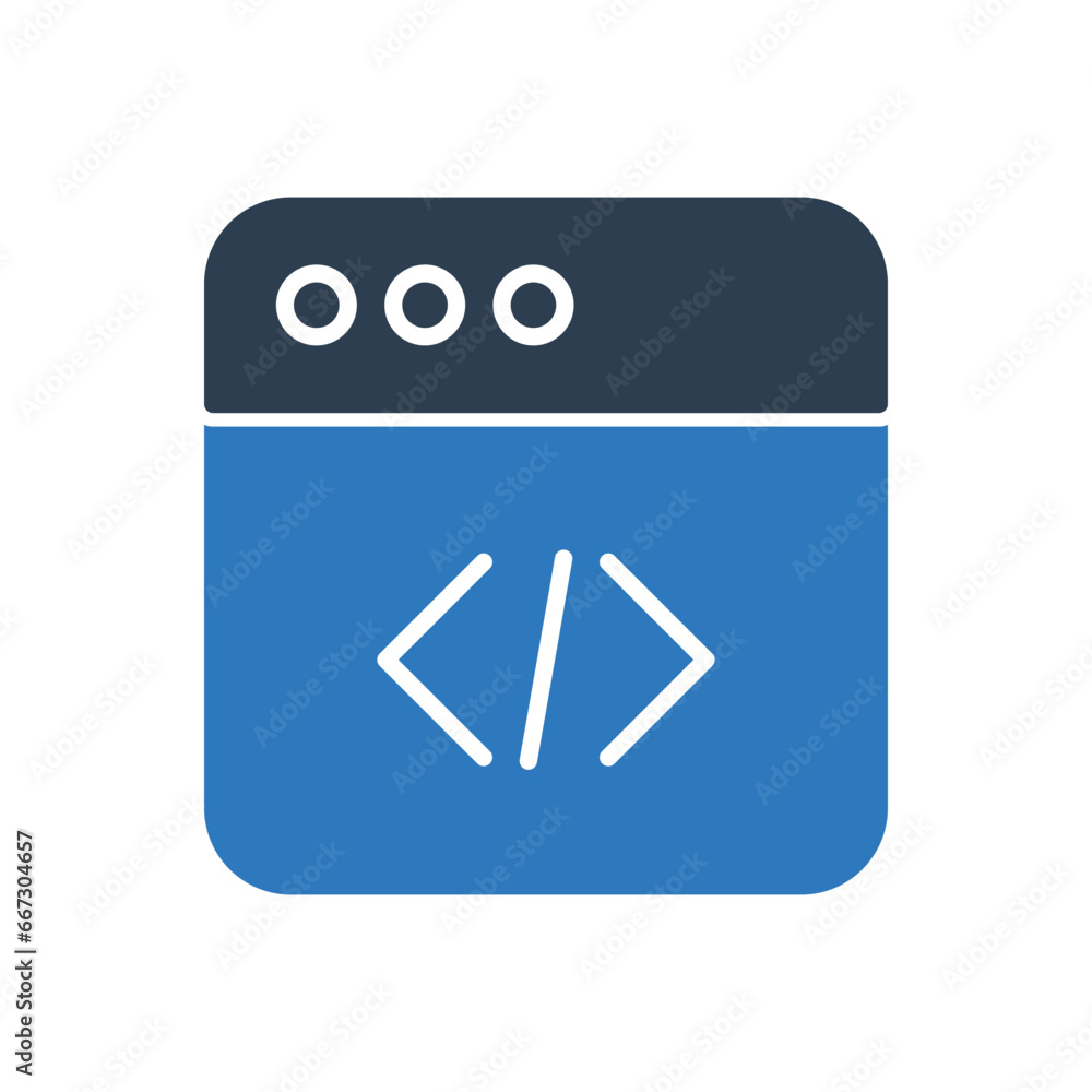 Programming Coding Icon - Browser Icon Programming Coding Icon - Browser Icon