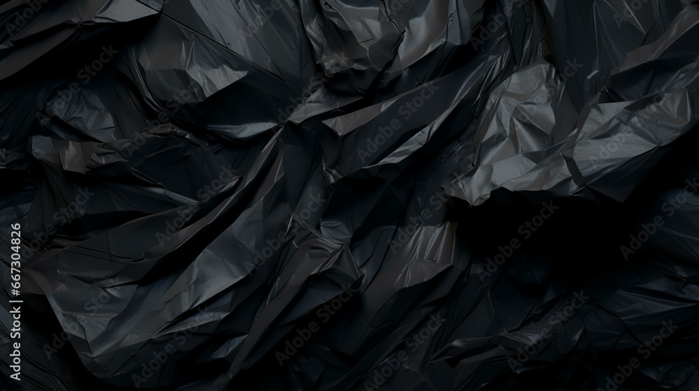 Crumpled Black Paper 8k 4k Photorealistic Ultra