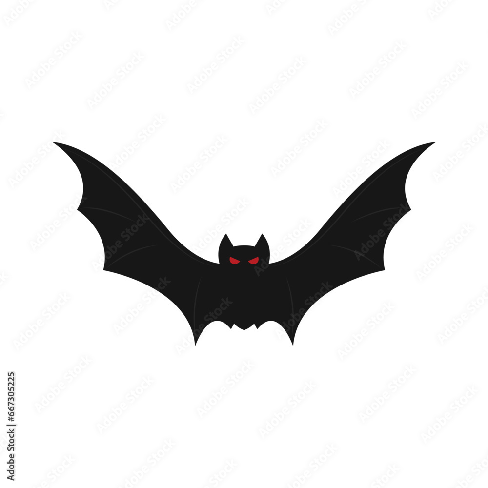 Isolated bat animal Halloween character Vector Isolated bat animal Halloween character Vector