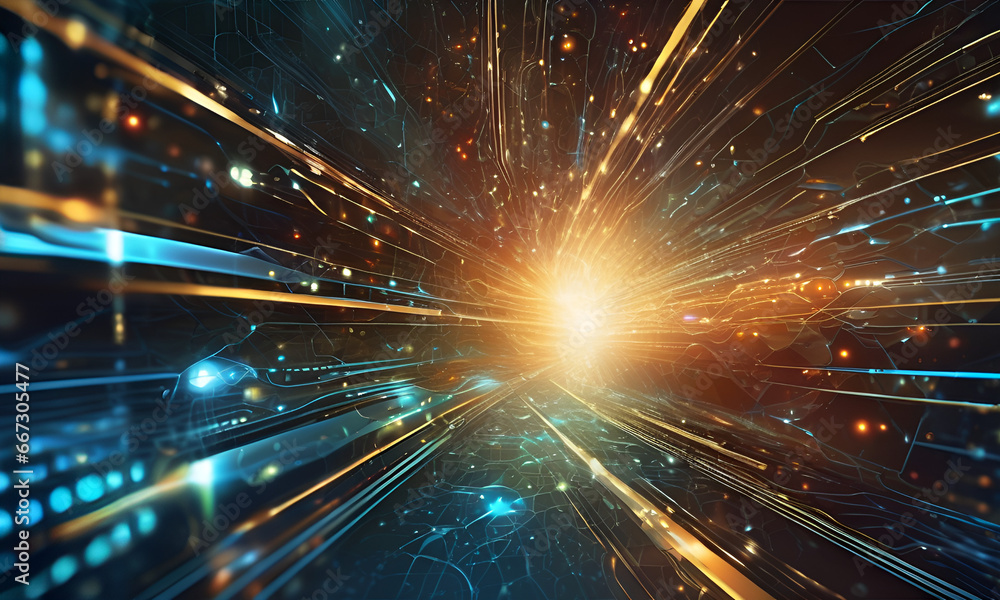 A versatile abstract digital canvas, suitable for illustrating the intricate world of technological processes, neural networks, AI developments, digital storage solutions, and educational concepts. ai