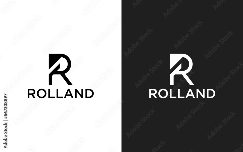 initial letter R and house logo. home property real estate logo design initial letter R and house logo. home property real estate logo design
