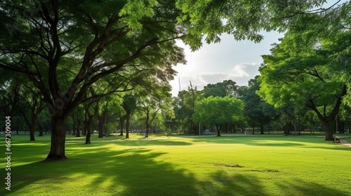 golf course in the morning