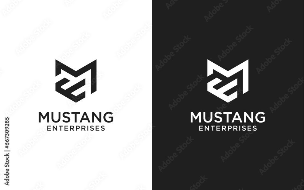 Creative Letter ME Monogram Logo Design Icon Template White and Black Background. Creative Letter ME Monogram Logo Design Icon Template White and Black Background.