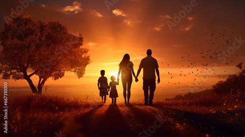 family at sunset © Nabeel