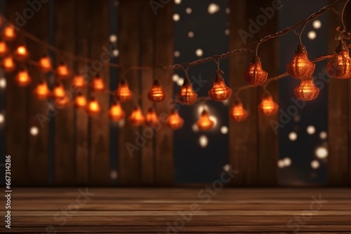 Christmas lights garland background