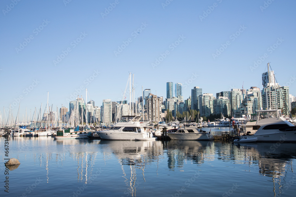 Beautiful view of Vancouver Bay in Vancouver, Canada
