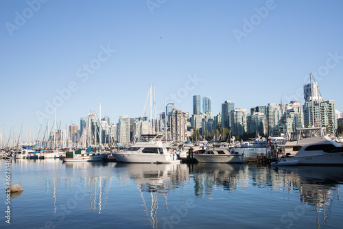 Beautiful view of Vancouver Bay in Vancouver, Canada © marinadatsenko