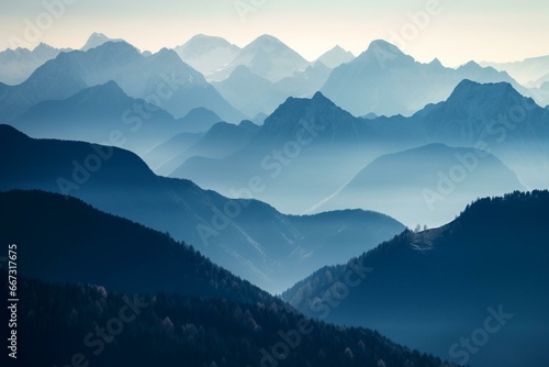 Mountain range. Generative AI © Aeris