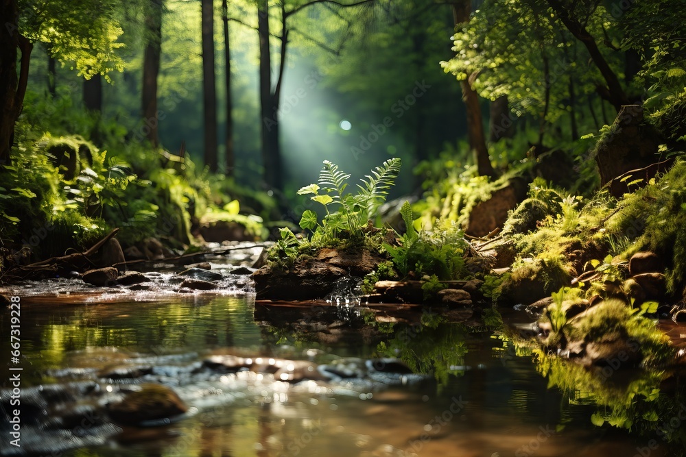 beautiful stream in the forest