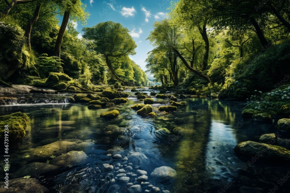 beautiful stream in the forest beautiful stream in the forest