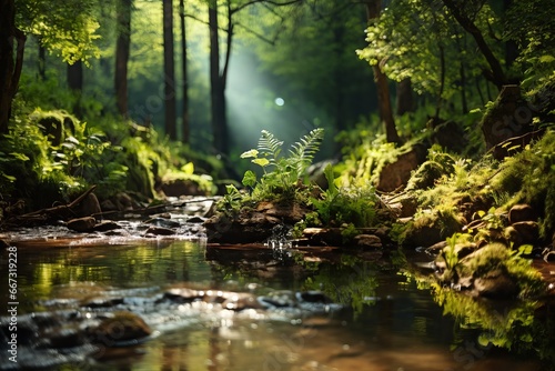 beautiful stream in the forest