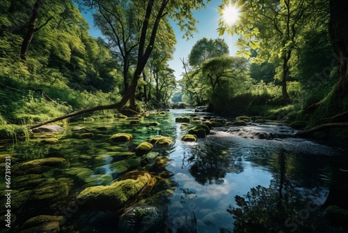 beautiful stream in the forest