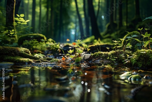 beautiful stream in the forest