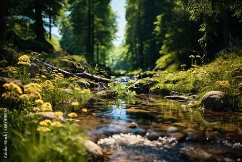 beautiful stream in the forest