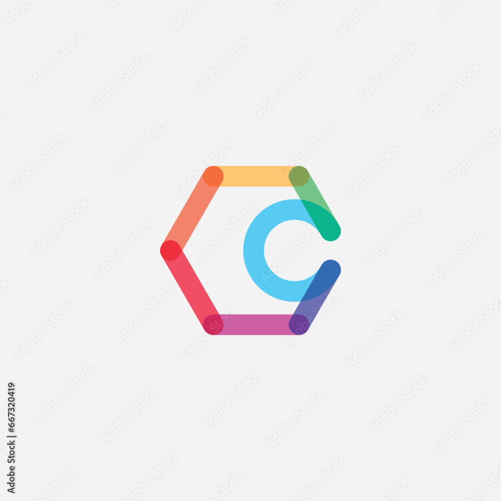 Letter C logo design illustration vector template Letter C logo design illustration vector template