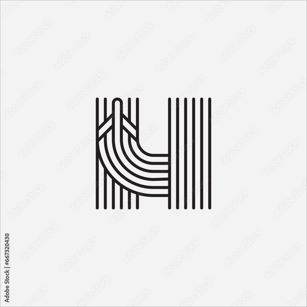 Letter H plane logo design illustration vector template Letter H plane logo design illustration vector template