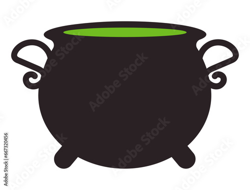 Kids Halloween Witch's Cauldron Illustration