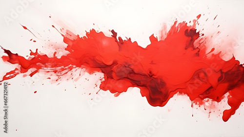 Red paint splashes background. Set of red paint and splashes of paint isolated on white background. With clipping path. 