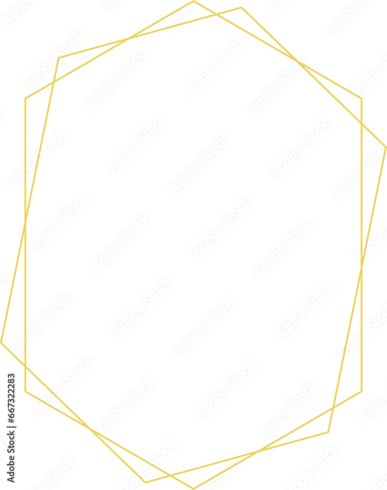 Gold geometric frame for wedding invitation decoration Gold geometric frame for wedding invitation decoration