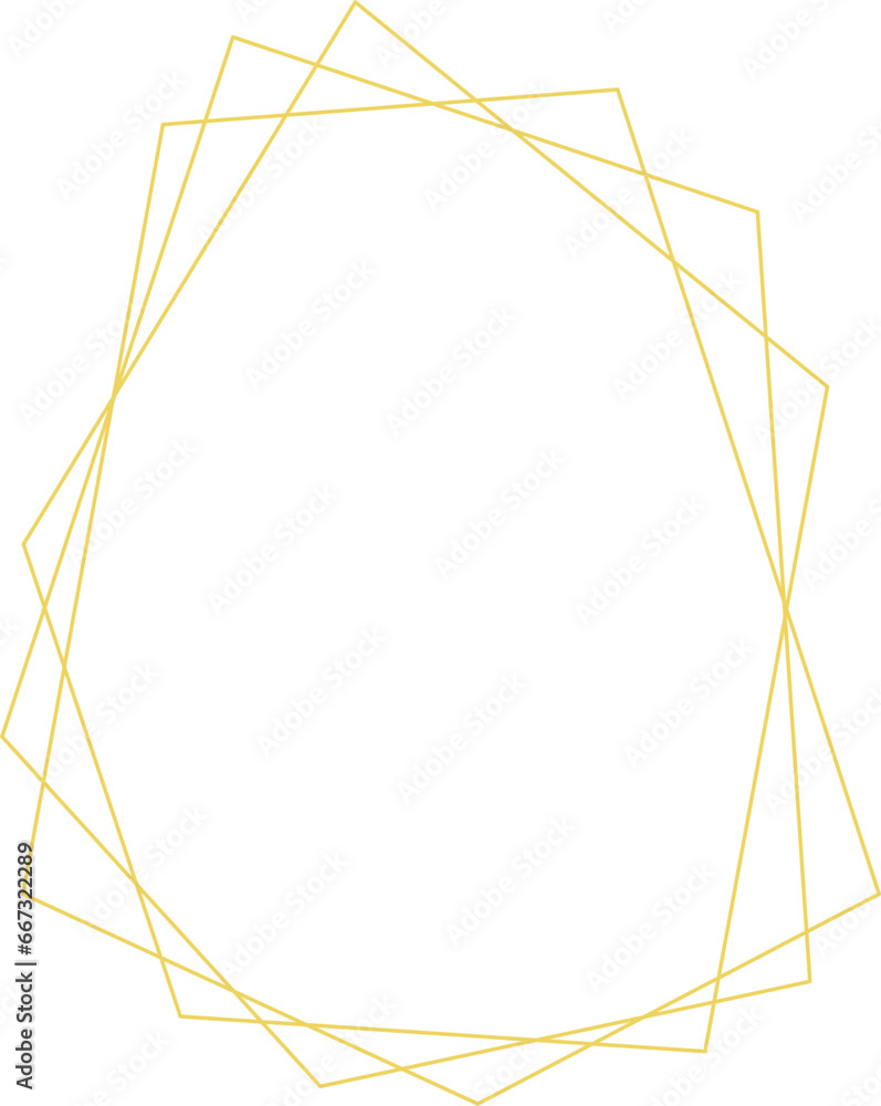 Gold geometric frame for wedding invitation decoration Gold geometric frame for wedding invitation decoration