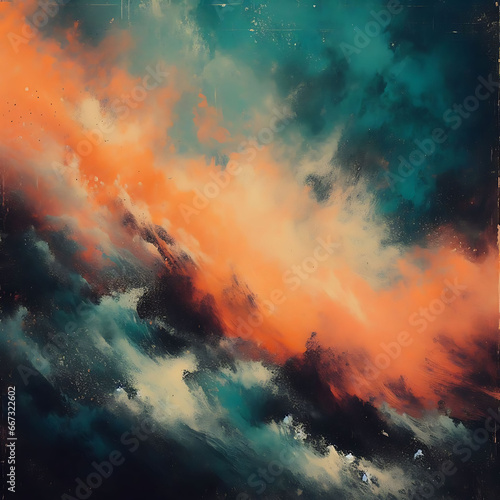 teal, orange, and black color gradient backgrounds, emphasizing grainy texture effects suitable for poster, banner, landing page, and backdrop designs