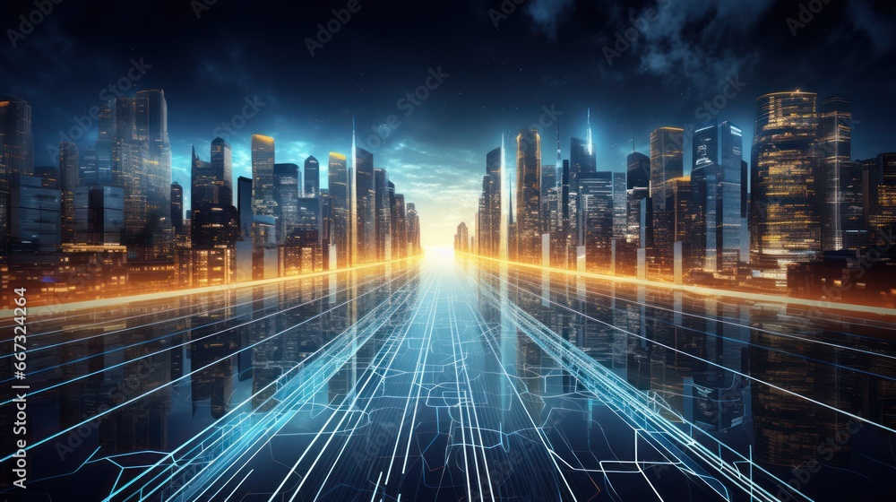 Fototapeta premium Explore the future of IT technology, including emerging technologies and their potential applications