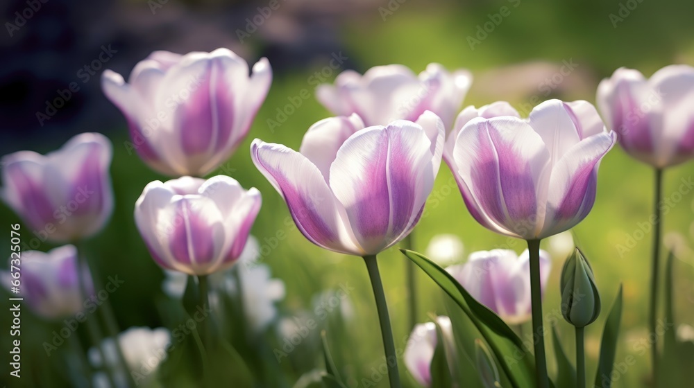 tulips. a bulbous spring-flowering plant of the lily family, with boldly colored cup-shaped flowers.