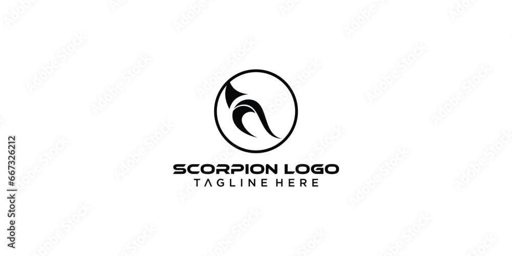 Simple Scorpion logo design with modern concept| premium vector
