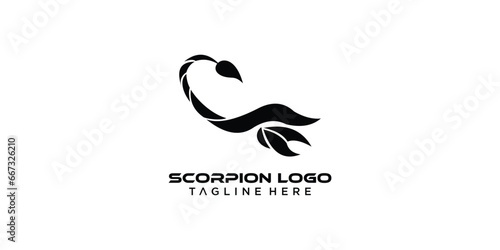 Simple Scorpion logo design with modern concept| premium vector