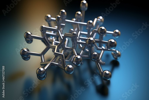Illustration of zinc sulfate chemical structure. Generative AI
