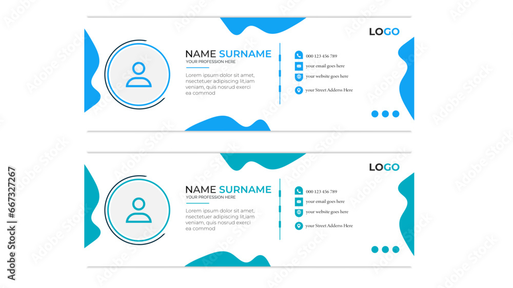 Template and minimalist email signature or email footer modern Design Template and minimalist email signature or email footer modern Design