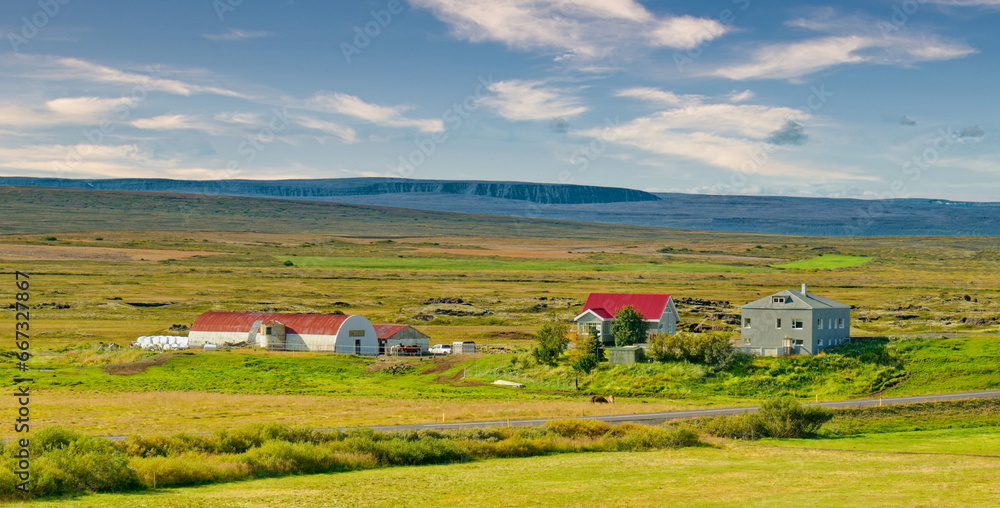 Farmland Near Lake Myvatn area of Iceland